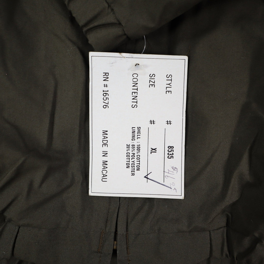 Vintage 1990s Boulevard by BLOCK Olive Green Purple Hooded Cotton Jacket Men’s XL NWT