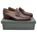 Vintage Jarman Brown Leather Metal Bar Moc Toe Loafers Men’s 10.5M Made in Italy NOS