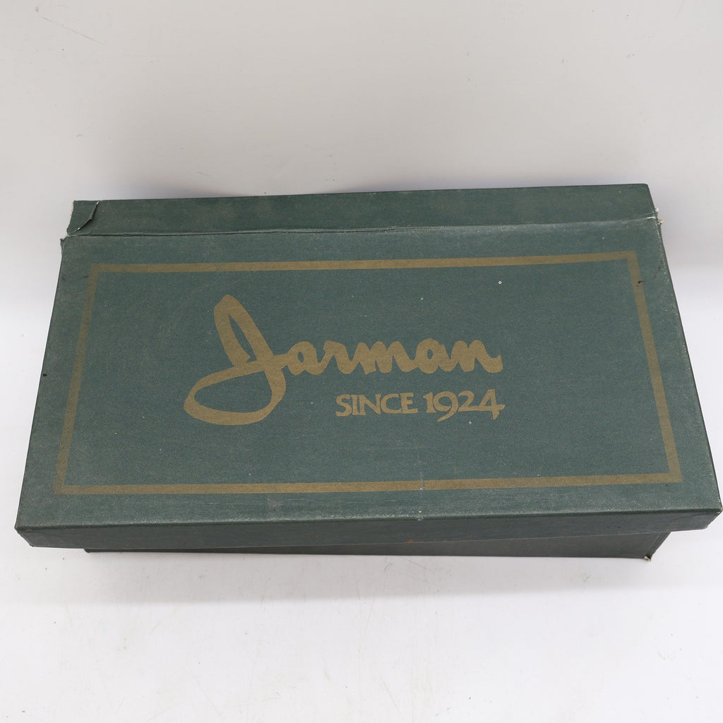 Vintage Jarman Brown Leather Metal Bar Moc Toe Loafers Men’s 10.5M Made in Italy NOS