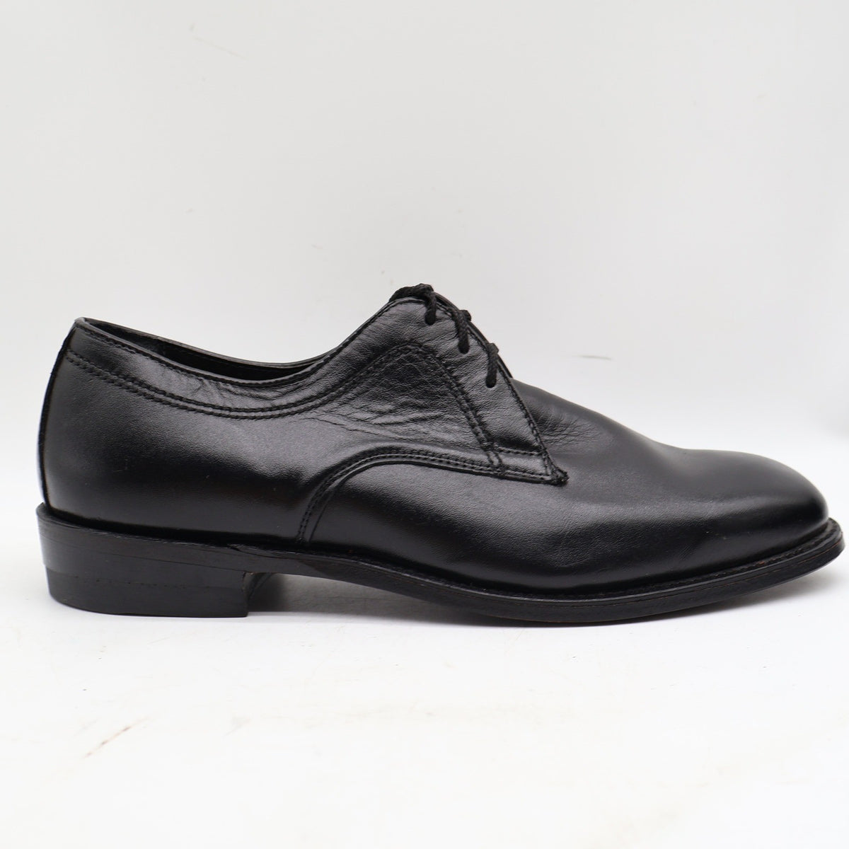 Vintage Barclay Black Leather Oxford Dress Shoes Men’s 10D USA Made Deadstock