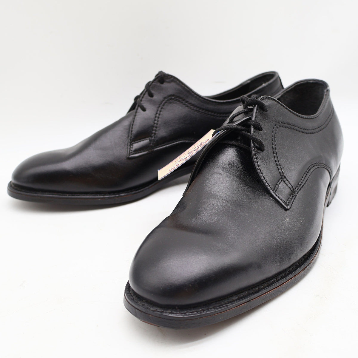 Vintage Barclay Black Leather Oxford Dress Shoes Men’s 10D USA Made Deadstock