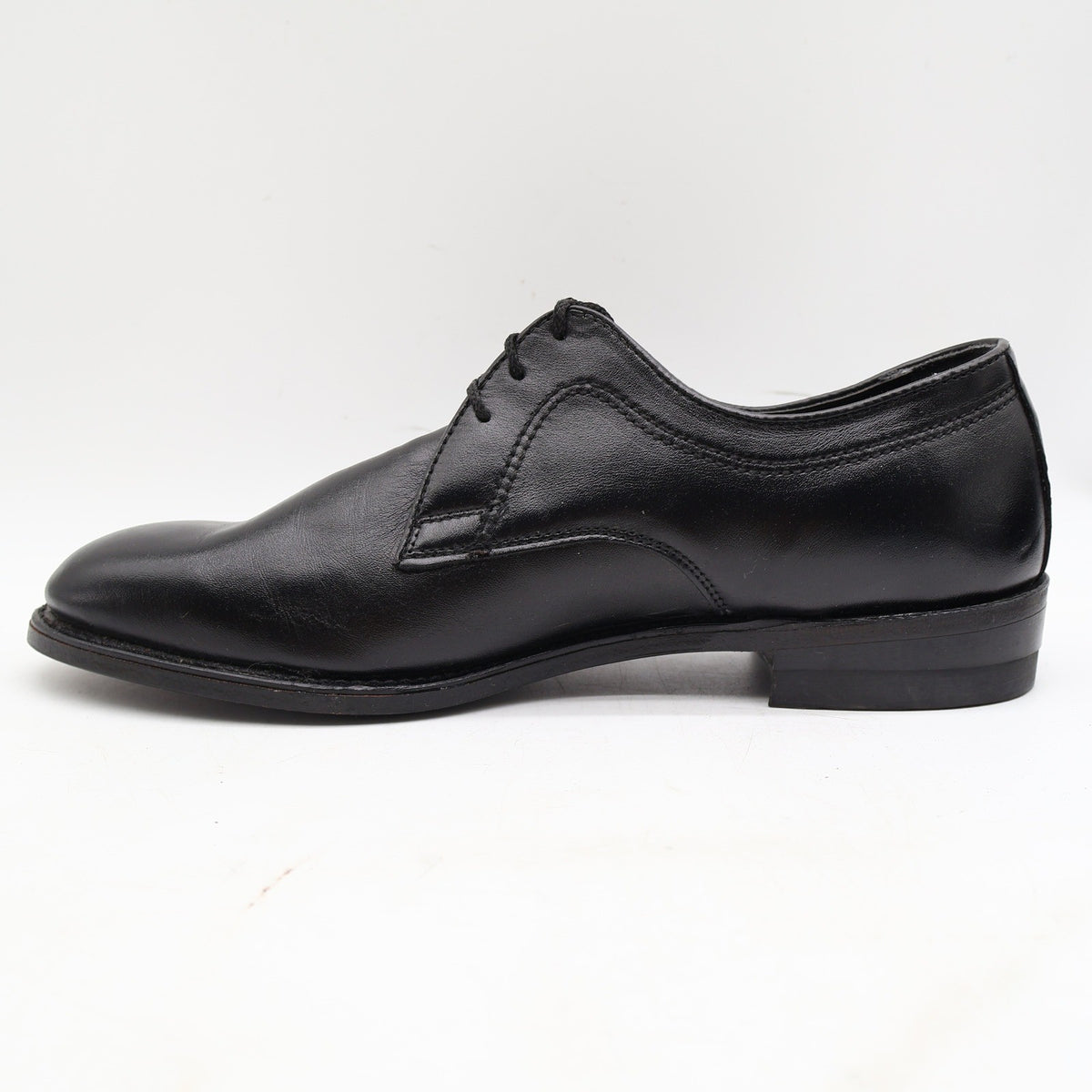 Vintage Barclay Black Leather Oxford Dress Shoes Men’s 10D USA Made Deadstock