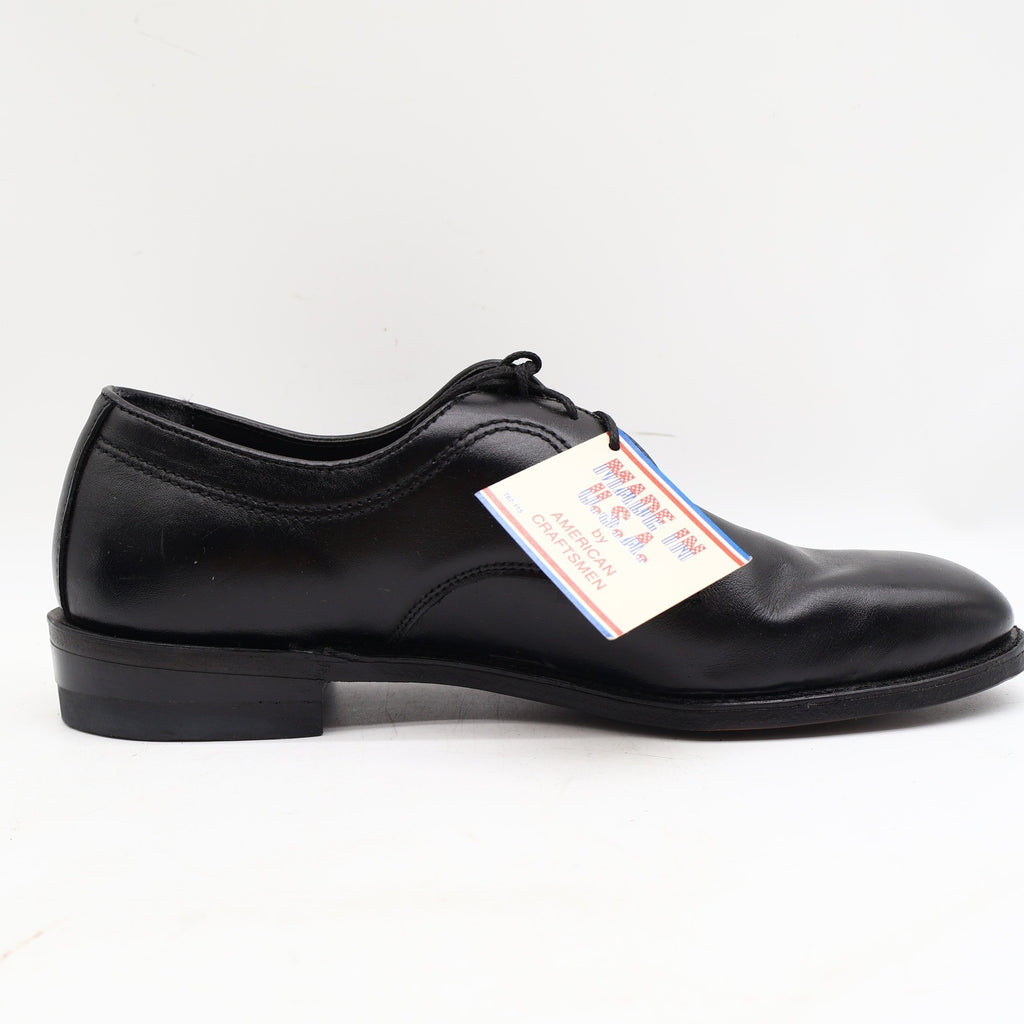 Vintage Barclay Black Leather Oxford Dress Shoes Men’s 10D USA Made Deadstock
