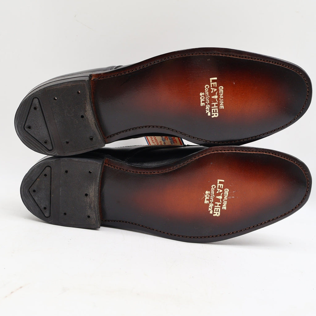 Vintage Barclay Black Leather Oxford Dress Shoes Men’s 10D USA Made Deadstock