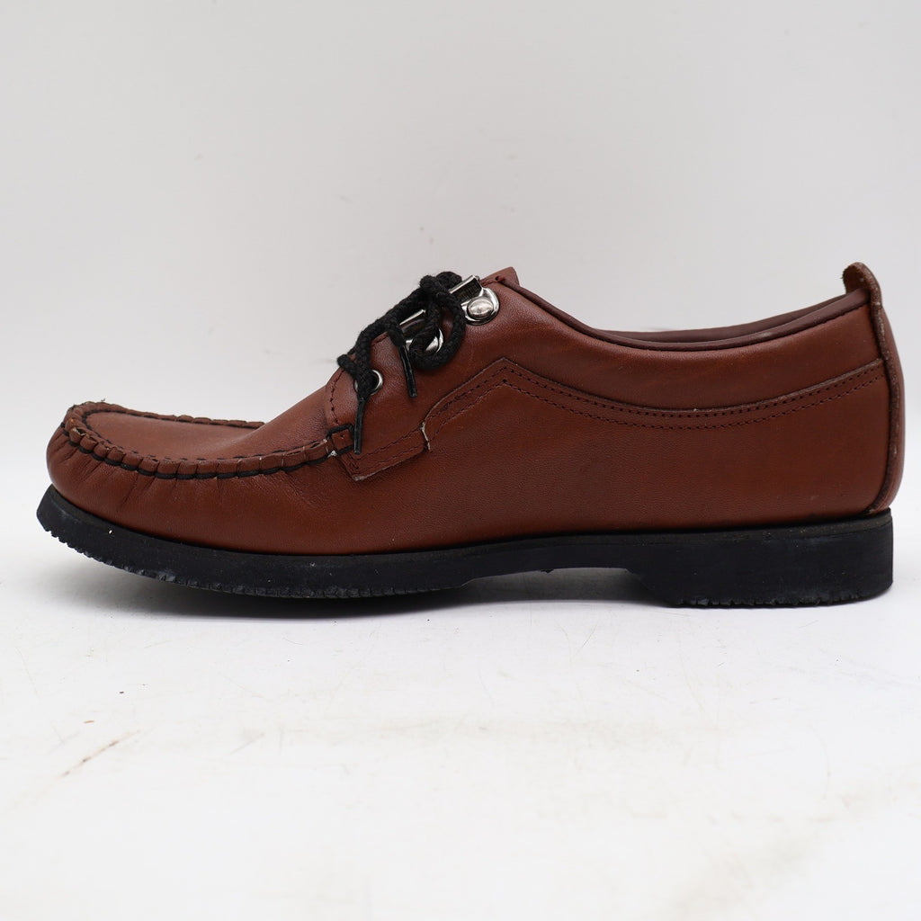 Vintage Walker Casuals Brown Cowhide Leather Moccasin Toe Oxford Shoes Men’s 8M Deadstock