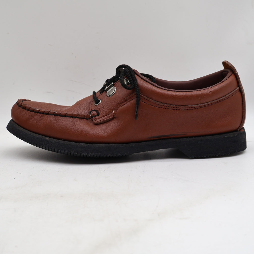 Vintage Walker Casuals Brown Cowhide Leather Moccasin Toe Oxford Shoes Men’s 8M Deadstock