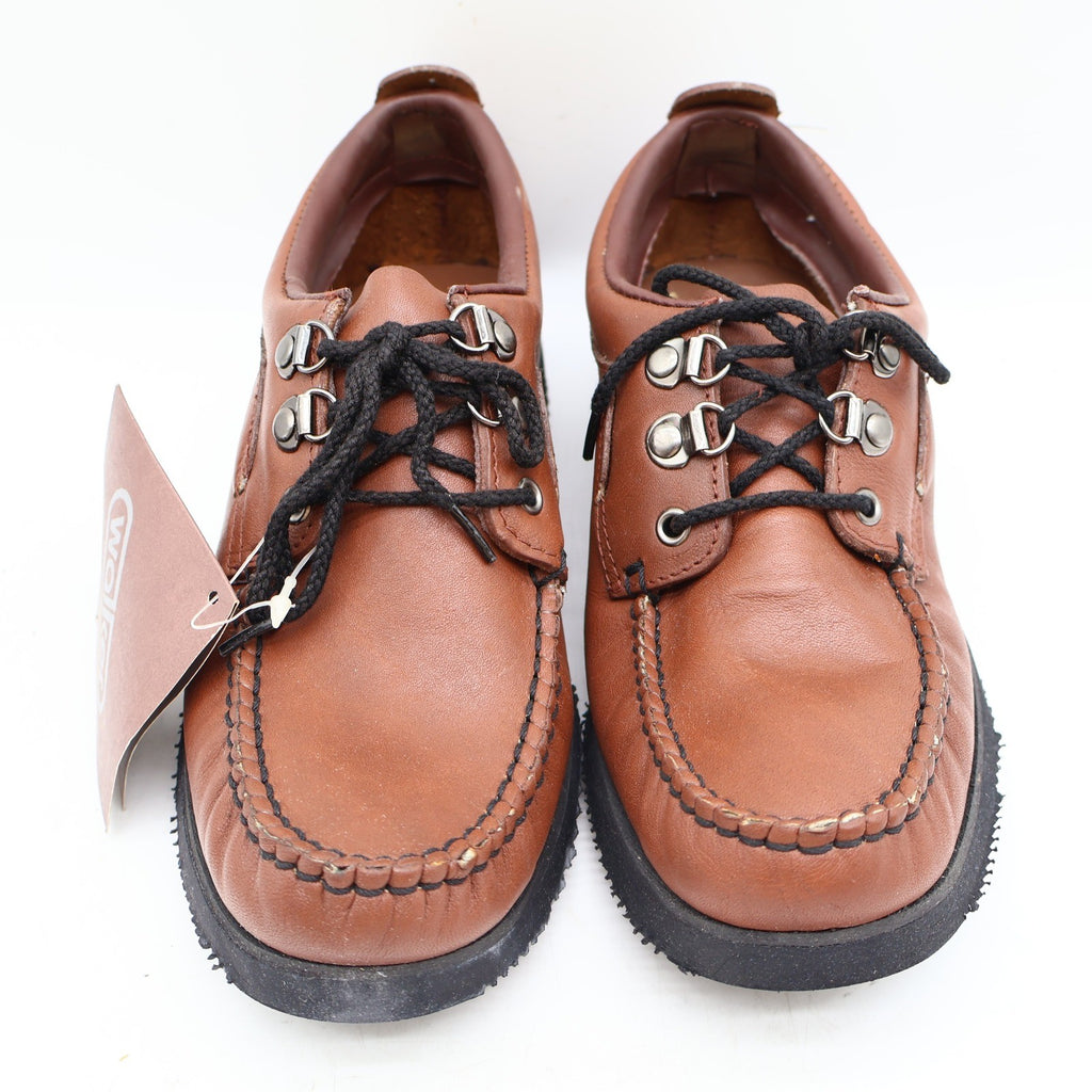 Vintage Walker Casuals Brown Cowhide Leather Moccasin Toe Oxford Shoes Men’s 8M Deadstock