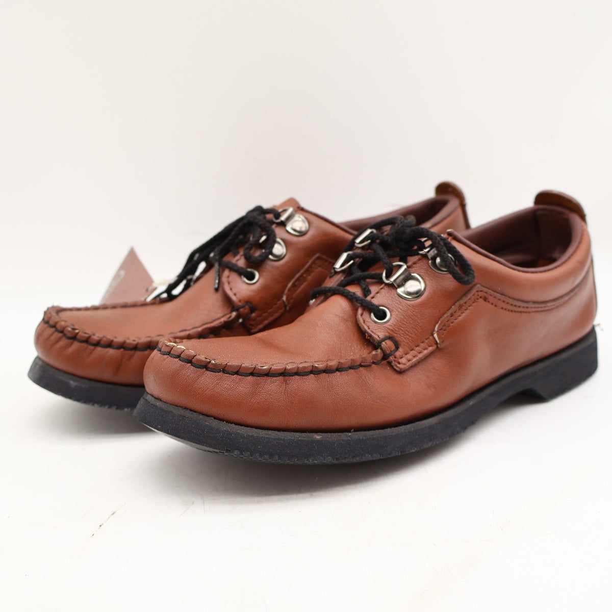 Vintage Walker Casuals Brown Cowhide Leather Moccasin Toe Oxford Shoes Men’s 8M Deadstock
