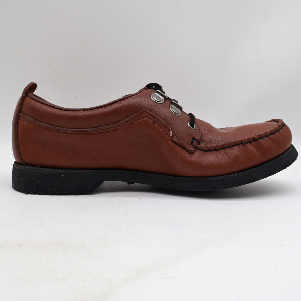 Vintage Walker Casuals Brown Cowhide Leather Moccasin Toe Oxford Shoes Men’s 8M Deadstock
