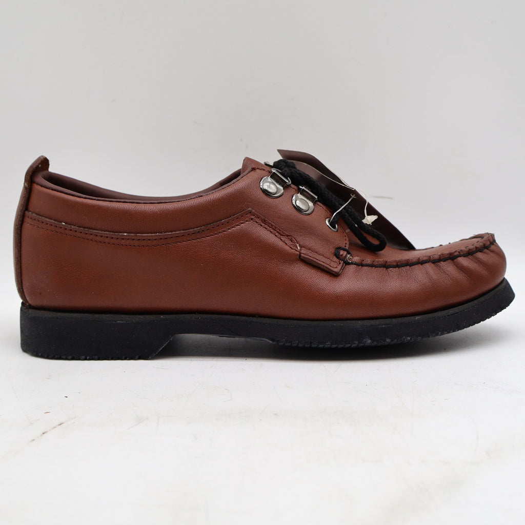 Vintage Walker Casuals Brown Cowhide Leather Moccasin Toe Oxford Shoes Men’s 8M Deadstock