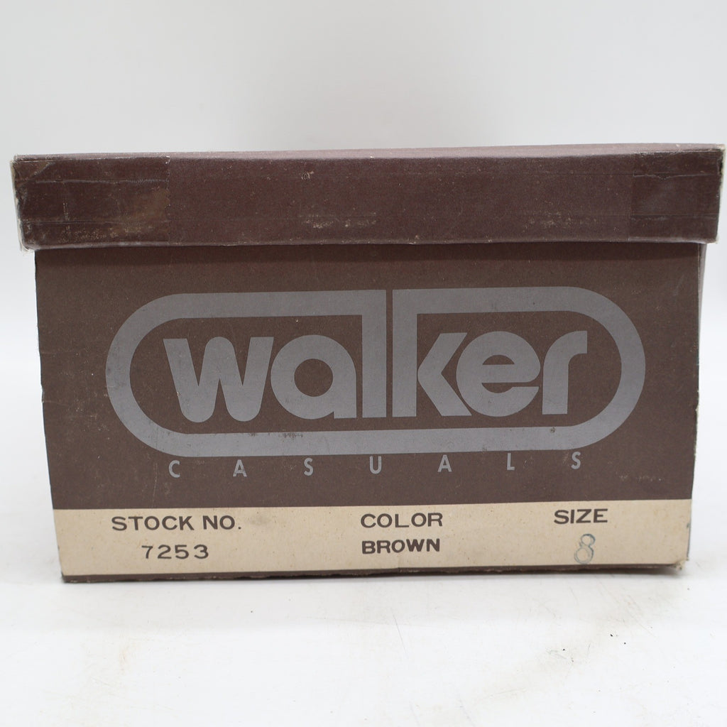 Vintage Walker Casuals Brown Cowhide Leather Moccasin Toe Oxford Shoes Men’s 8M Deadstock