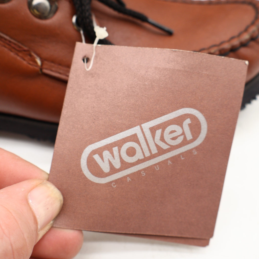 Vintage Walker Casuals Brown Cowhide Leather Moccasin Toe Oxford Shoes Men’s 8M Deadstock
