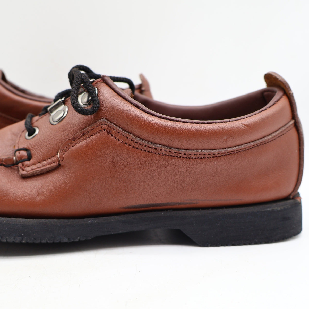 Vintage Walker Casuals Brown Cowhide Leather Moccasin Toe Oxford Shoes Men’s 8M Deadstock