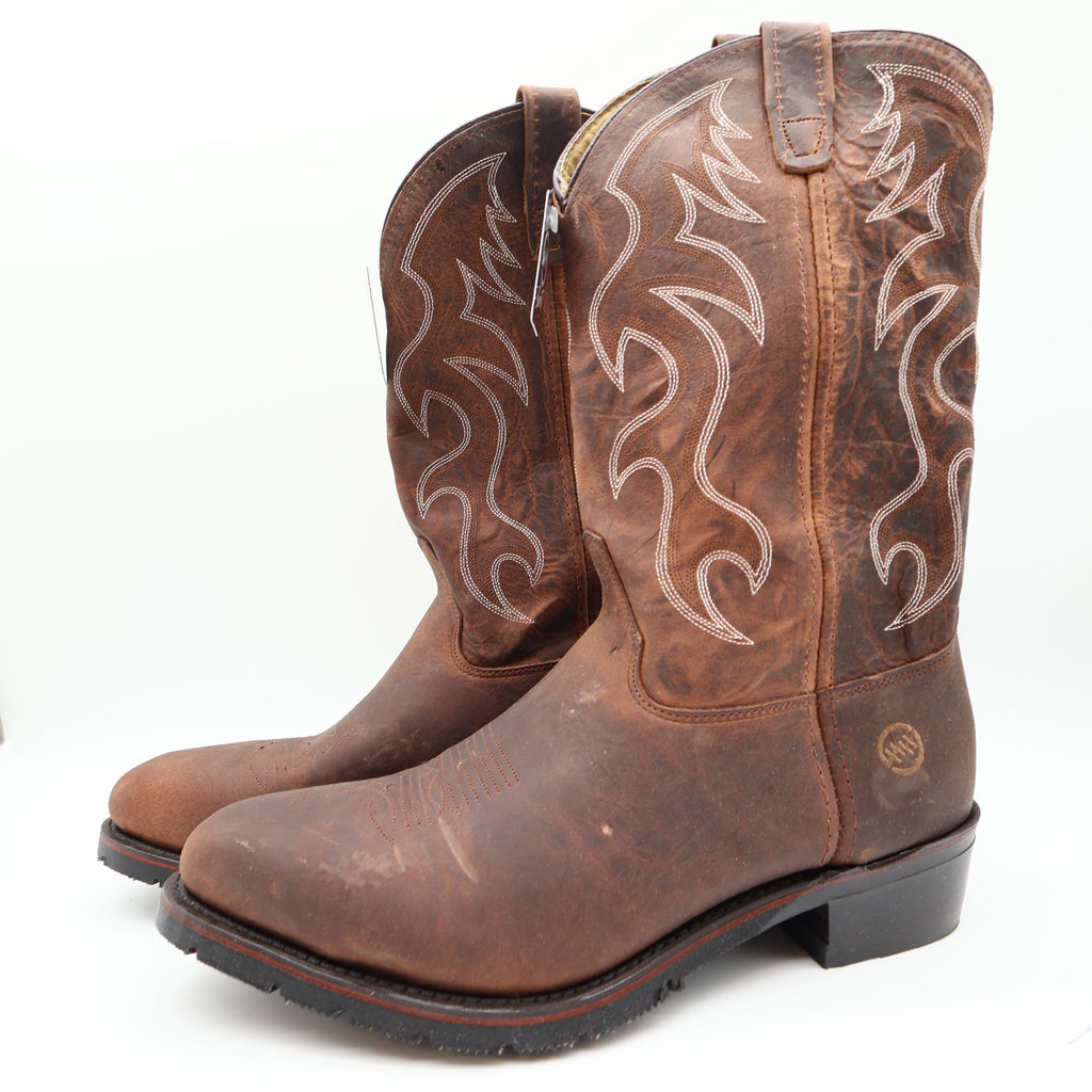 Double H 2282 AG7 Work Western Boots Brown Leather Men's Size 11 2E New