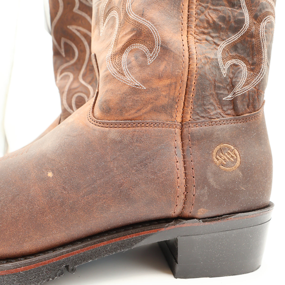 Double H 2282 AG7 Work Western Boots Brown Leather Men's Size 11 2E New