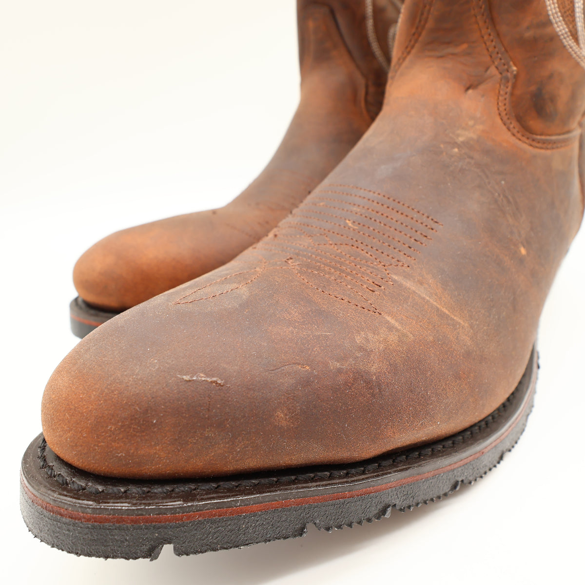 Double H 2282 AG7 Work Western Boots Brown Leather Men's Size 11 2E New