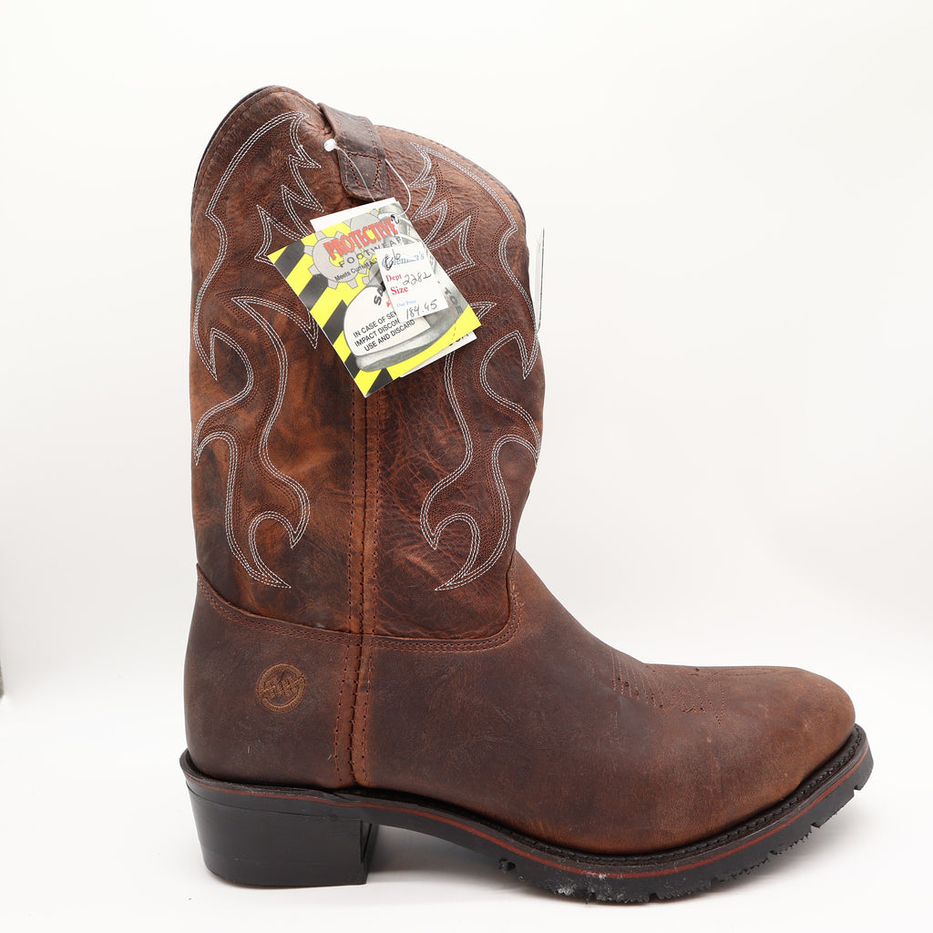 Double H 2282 AG7 Work Western Boots Brown Leather Men's Size 11 2E New