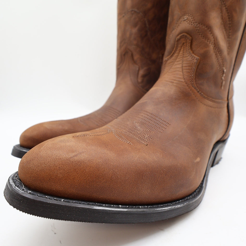 Laredo Brushwood 1805 Tan Leather Western Cowboy Boots Men's 12D NWT
