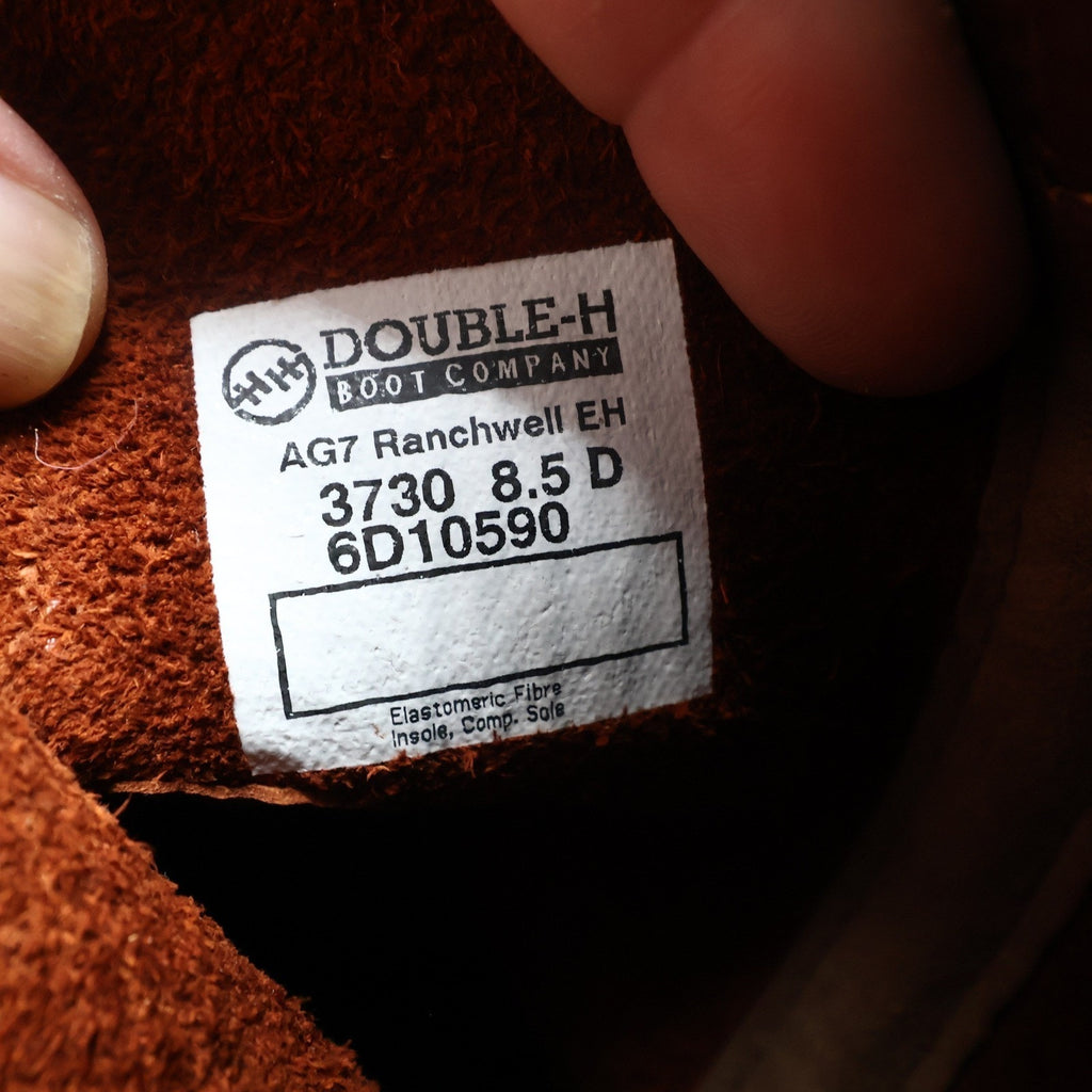 Double-H Vintage 90s Work Boots Mens 8.5 D Leather Ranchwell USA NWT Box