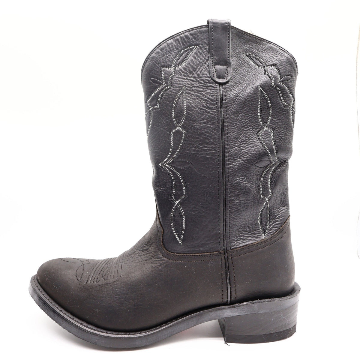 Double-H Western Cowboy Boots Mens 12EE Black Leather NWT Made in USA 3294