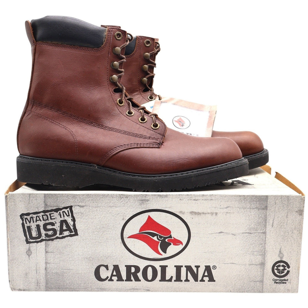Carolina Work Boots Mens 13 D Vintage USA Leather Brown Lace Up Lug Sole 895