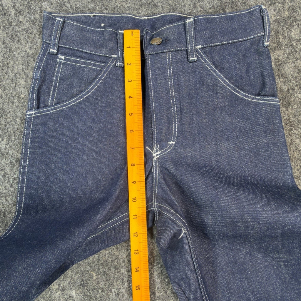 Key Vintage 70s Jeans Youth 12 Reg Blue Dark Wash Flare NWT NOS