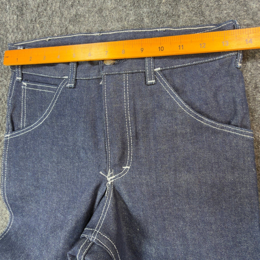 Key Vintage 70s Jeans Youth 12 Reg Blue Dark Wash Flare NWT NOS