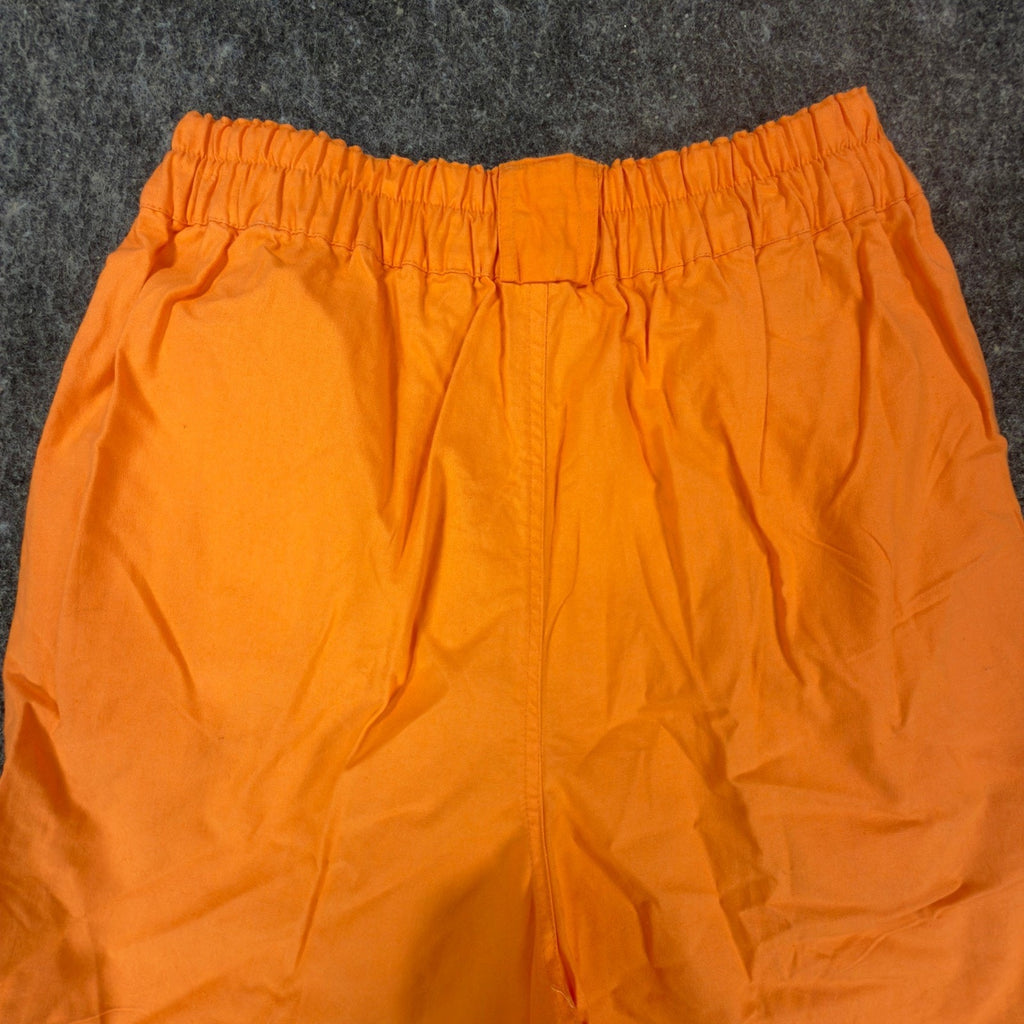 Bugle Boy Vintage 90s Shorts Womens 7 Orange Elastic Waist Pleated NWT