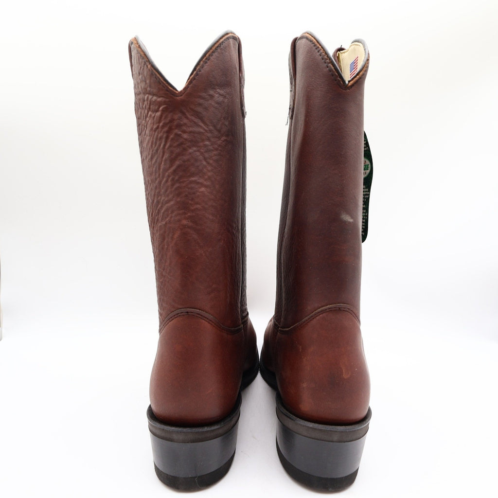 Double H Vintage 90s Western Boots Mens 12 D Brown Leather Cowboy 3203 USA NIB