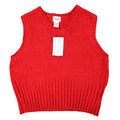 Nuggets Sweater Vest Medium Red Vintage 90s Chenille Knit V-Neck RN 94829