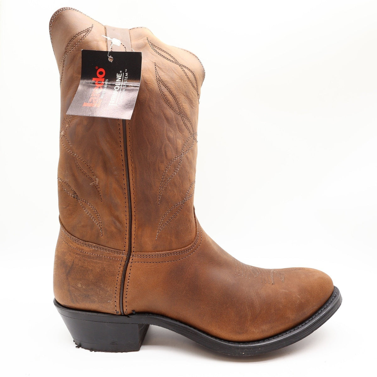 Laredo Brushwood 1805 Tan Leather Western Cowboy Boots Men's 12D NWT