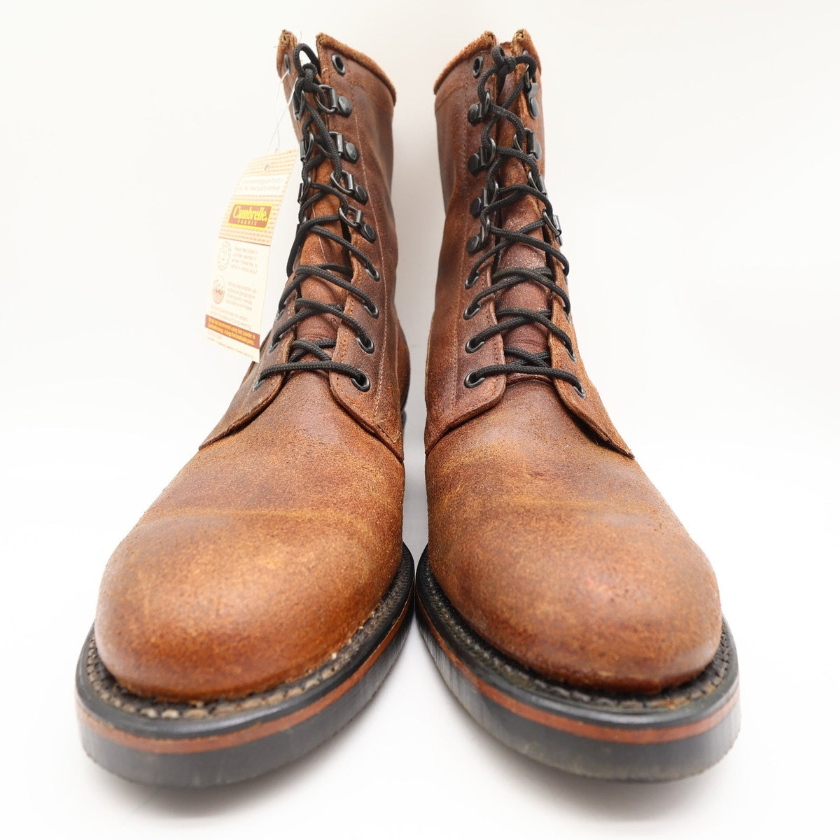 Wrangler Vintage 90s Lace Roper Boots Mens 10.5 Brown Leather NWT - take2supply