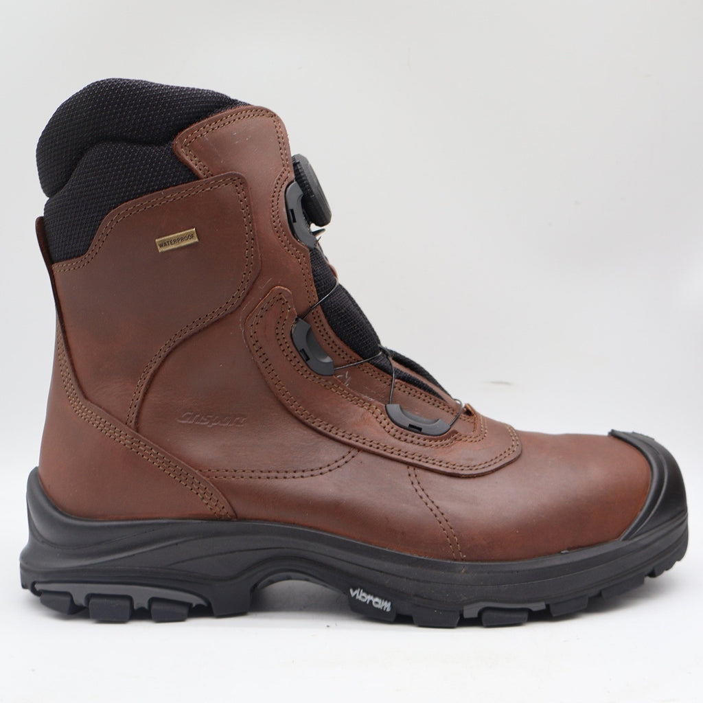 Grisport BOA Constructor Work Boots Mens 12 Brown Leather Waterproof Vibram NEW