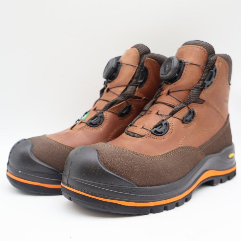 Grisport BOA Wolf Safety Boots Mens 9 Brown Leather Waterproof Vibram EH PR 6in