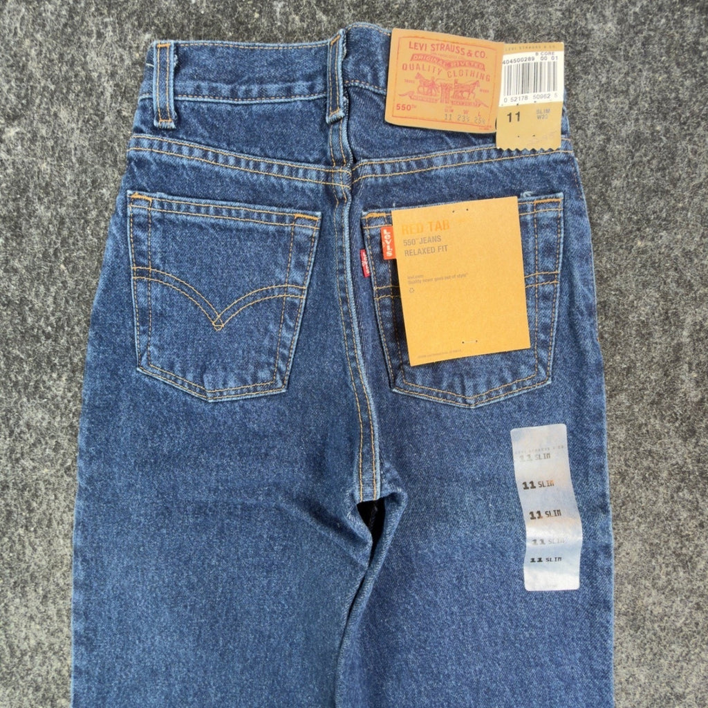 Levi's 550 Boys 11 Slim Medium Wash Vintage 90s Relaxed Jeans Made in USA