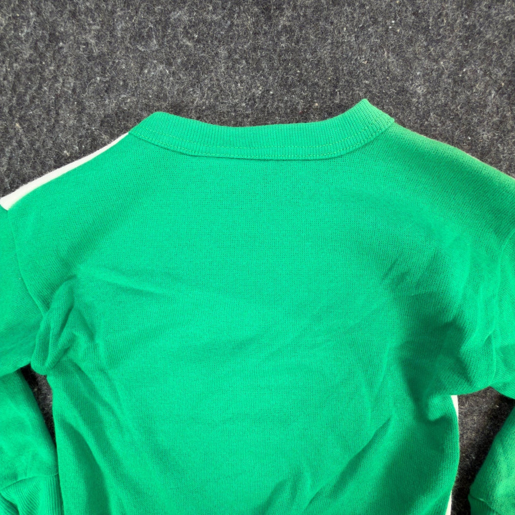 Vintage 80s TMNT Sweatshirt Kids Small 4 Green Raglan Made in USA 1989