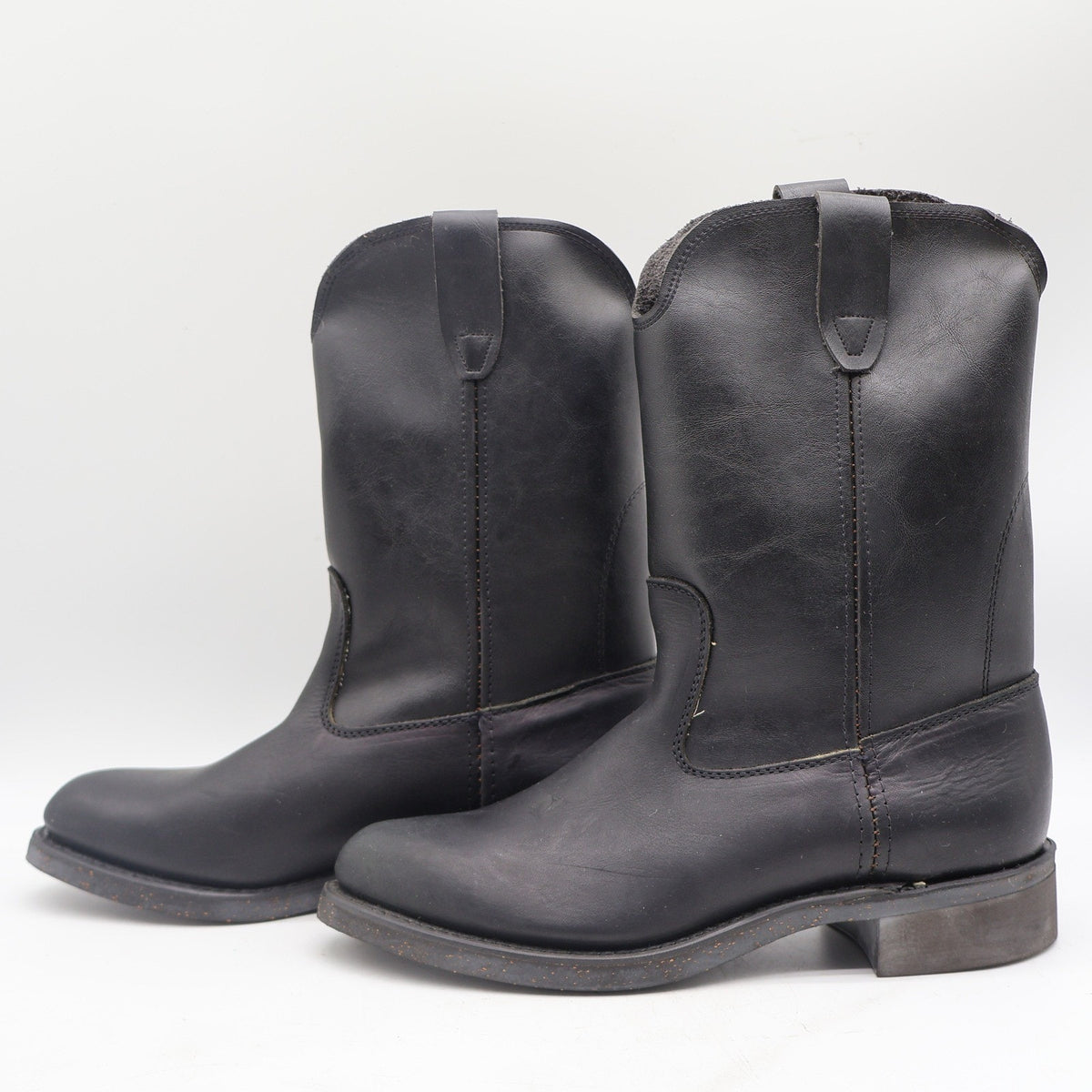 Vintage Cedar Crest 1839 Black Leather Wellington Boots Men's 9D USA Deadstock