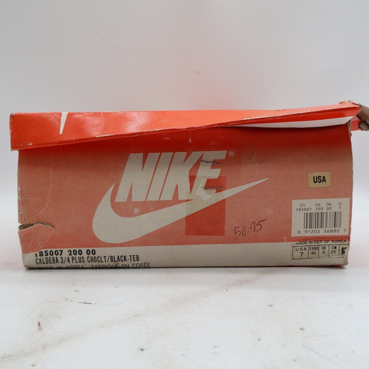 Vintage 1992 Nike Caldera 3/4 Plus Chocolate Suede Hiking Boots Men's 7 Deadstock