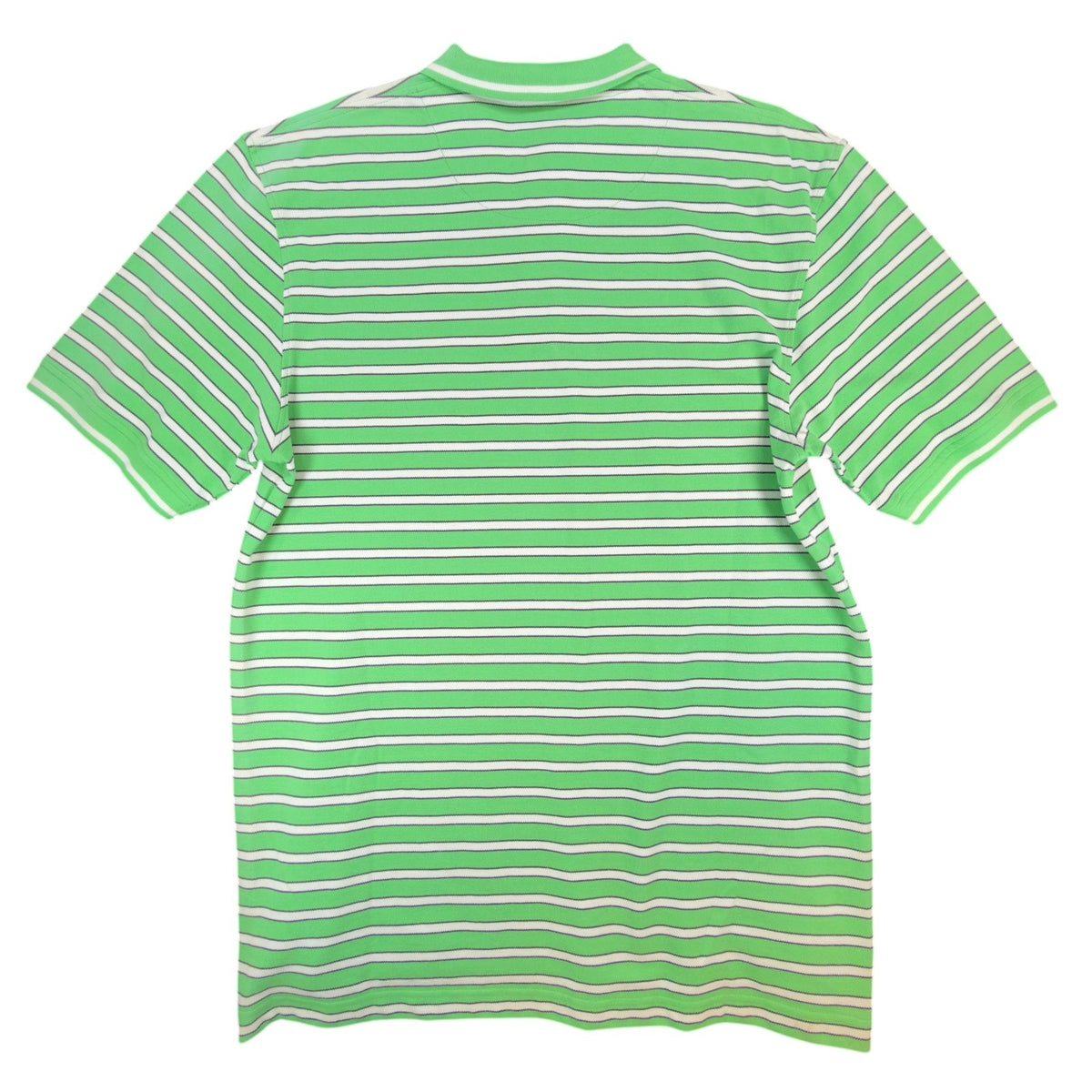 US Polo Assn Mens XL Polo Shirt Striped Green White Pique Short Sleeve NWT