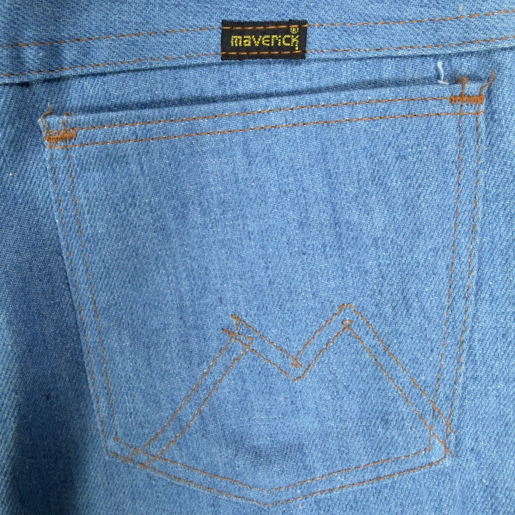 Maverick Vintage 70s Frayed Denim Shorts Boys 14 Regular Light Blue NWT USA - take2supply