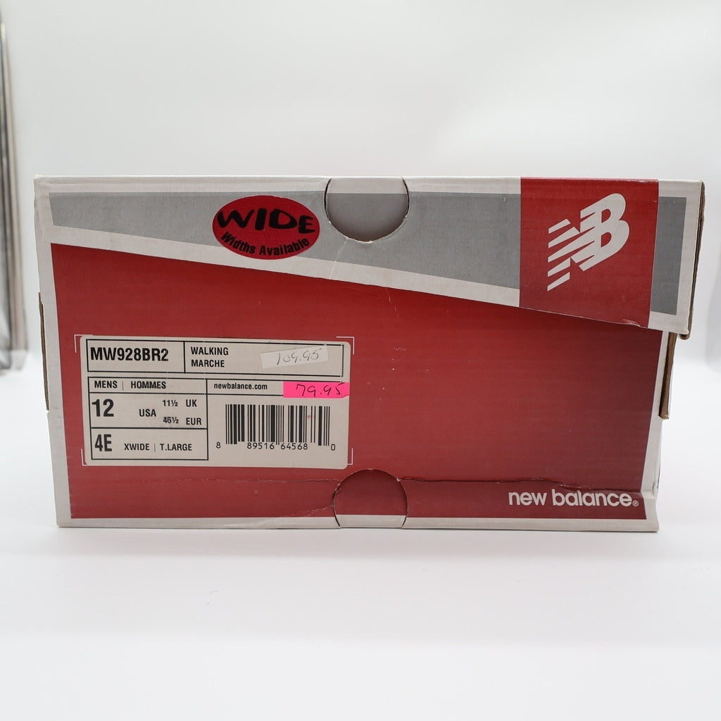 New Balance 928v2 Walking Shoes Mens 12 4E X-Wide Brown Leather MW928BR2 New