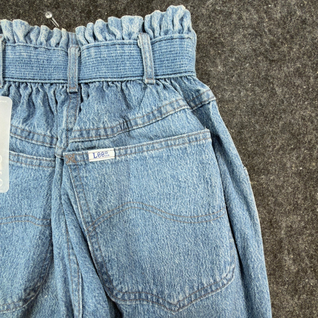 Lee Vintage 80s Islander Jeans Womens 7 Med Blue Denim Elastic High Waist NWT