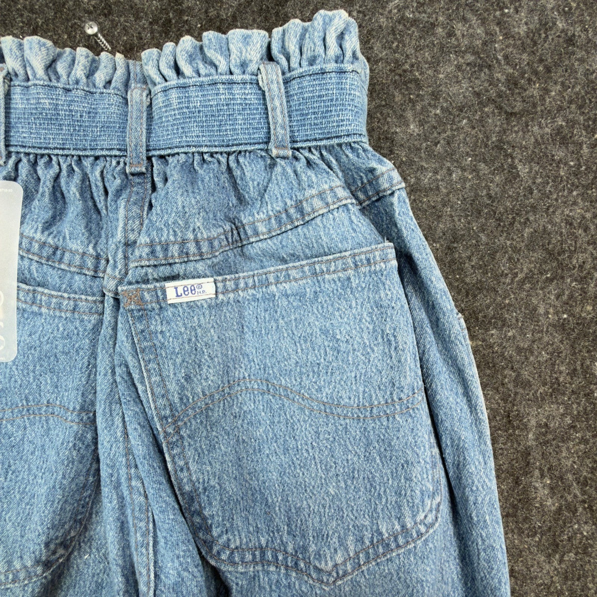 Lee Vintage 80s Islander Jeans Womens 7 Med Blue Denim Elastic High Waist NWT
