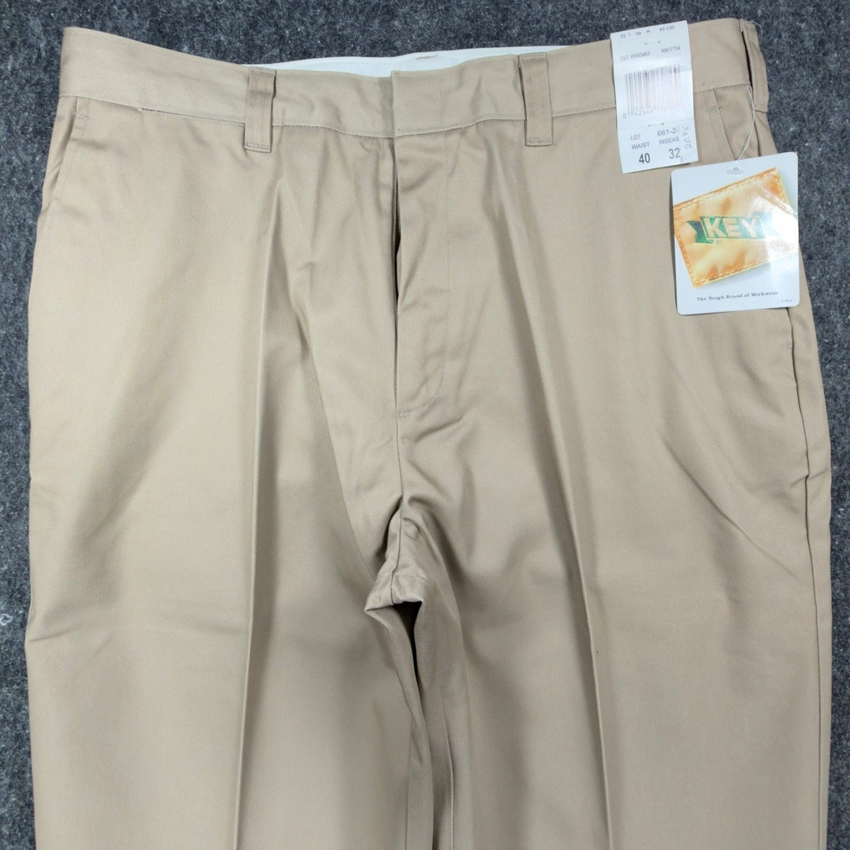 KEY Modern Workwear Chino Pants Mens 40x32 Tan Khaki Twill NWT