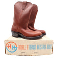 Double H Vintage 70s Western Boots Mens 6.5D Brown Leather New 2548 - take2supply