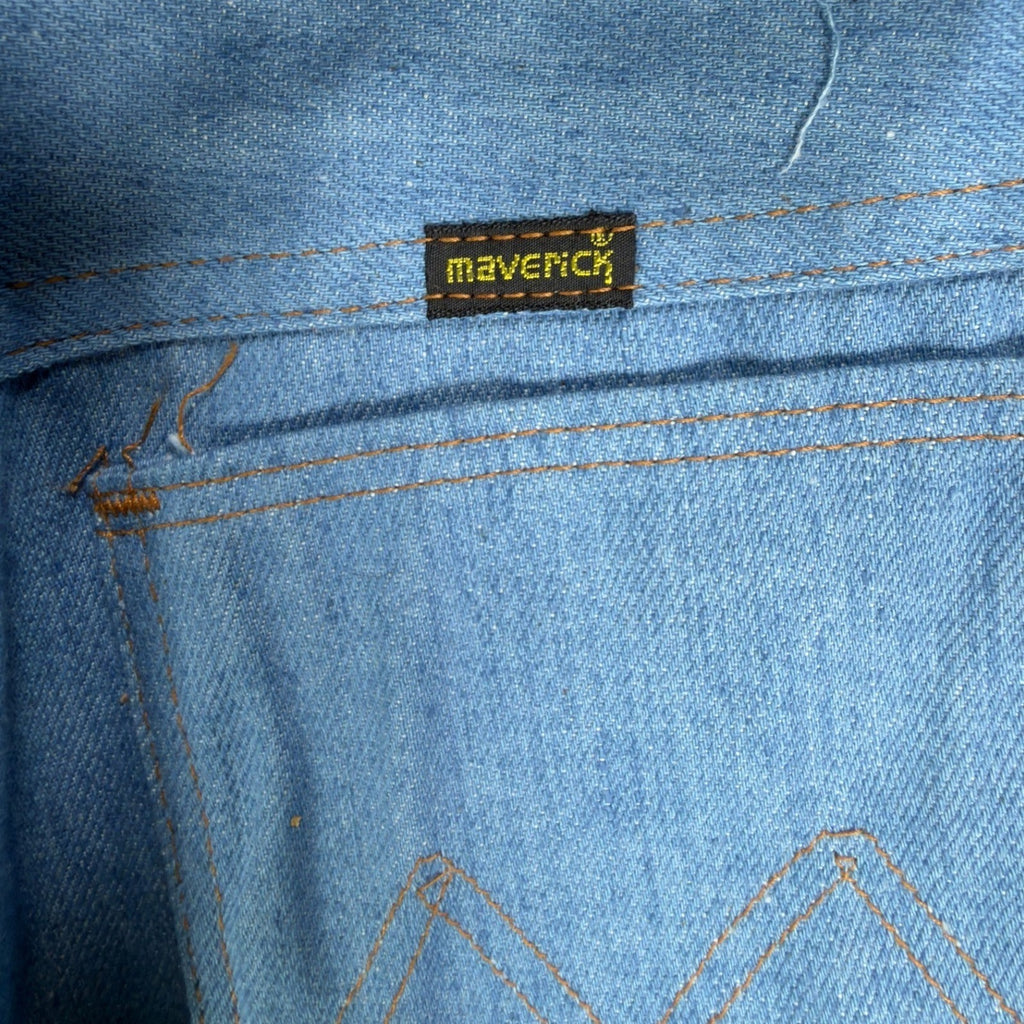 Maverick Vintage 70s Frayed Short Boys 16 Slim Blue Denim NWT Deadstock USA - take2supply
