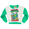Vintage 80s TMNT Sweatshirt Kids Small 4 Green Raglan Made in USA 1989