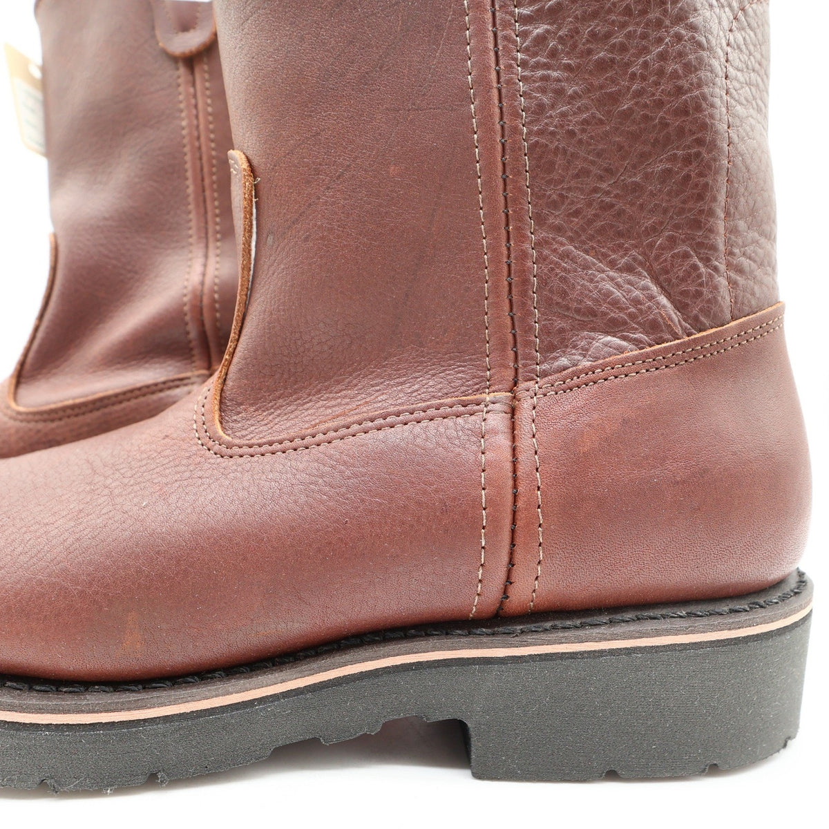 Double-H Vintage 90s Work Boots Mens 8.5 D Leather Ranchwell USA NWT Box