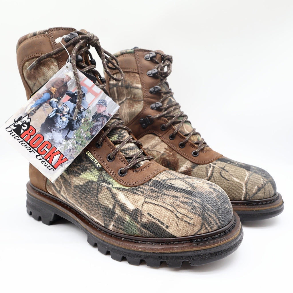 Rocky 9128 CornStalker Hunting Boots Mens 8.5 Camo Leather GORE-TEX New