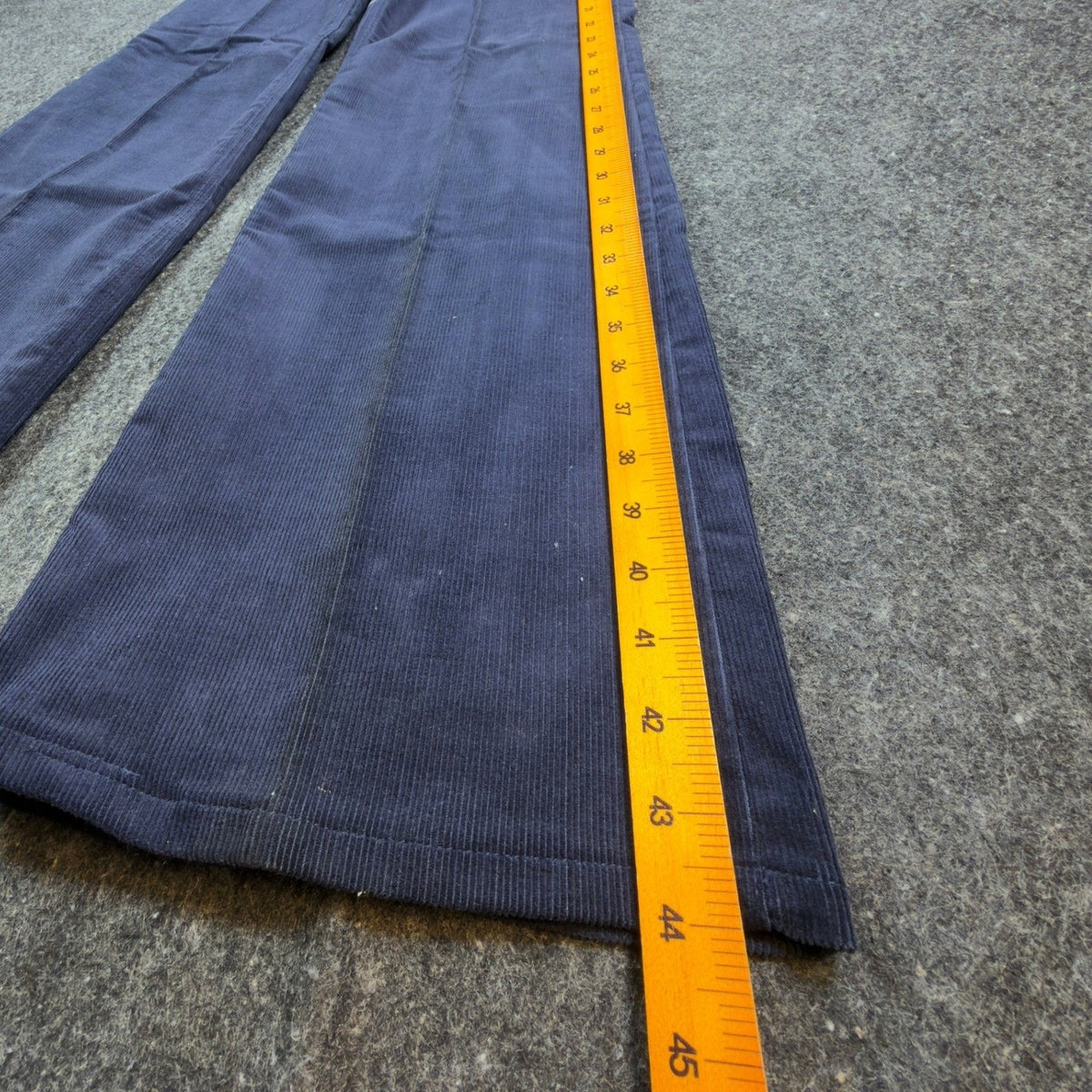 Maverick Vintage 70s Corduroy Flare Pants Juniors 9 Navy Blue NWT Deadstock USA - take2supply